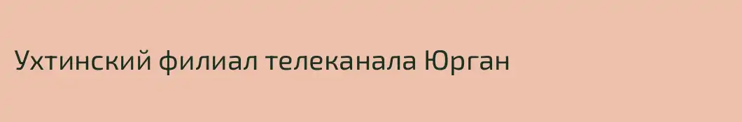 Ухтинский филиал телеканала Юрган